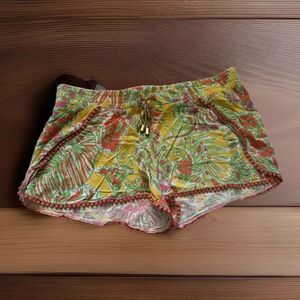 Lilly Pulitzer for Target Shorts M Pom Pom Trim Happy Place Pattern